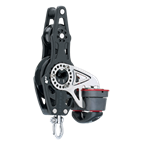 57 mm Fiddle Ratchet Block — Swivel, Becket, Cam Cleat