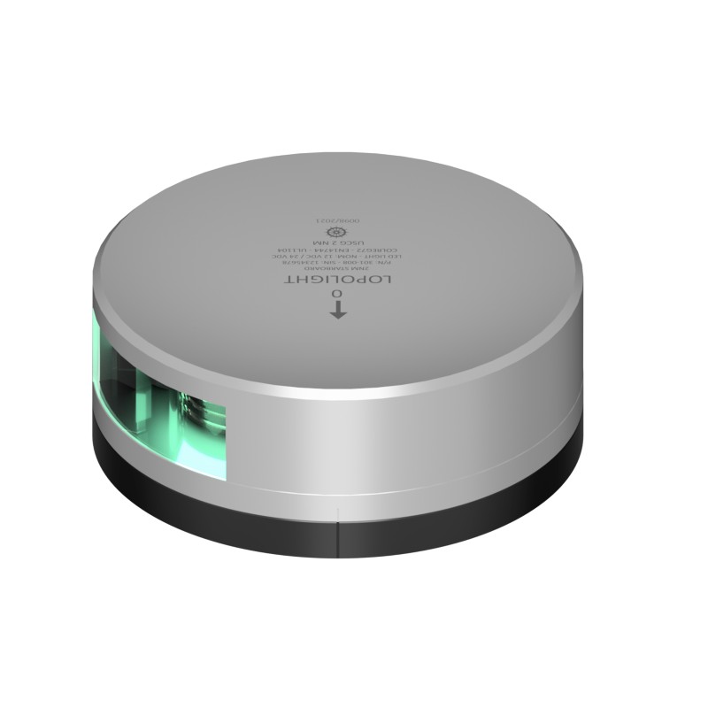 2nm 112,5° Green, Starboard, silver w/FB base