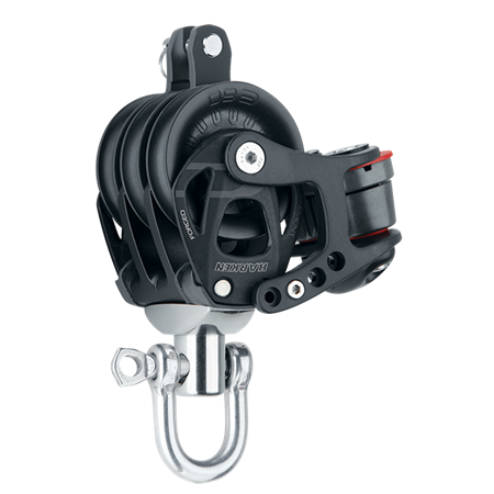 60 mm Aluminum Element Triple Block — Swivel, Becket, Cam Cleat